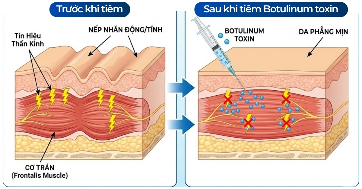 Cơ chế hoạt động Botulinum toxin