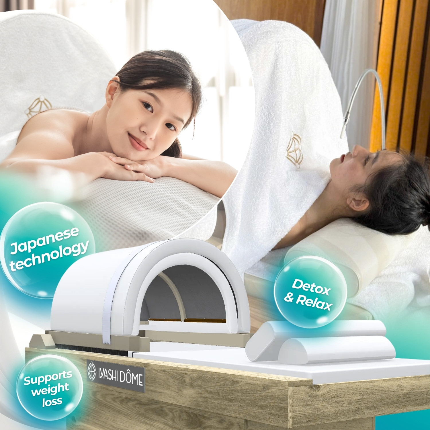 Banner con - LDP giường hồng ngoại Iyashi Dome - EN - Mobile